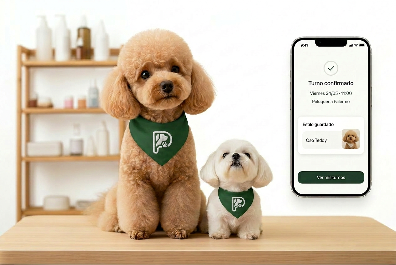 Peluquería en Pessy — Turnos con ficha de estilo y fotos de cada visita.
