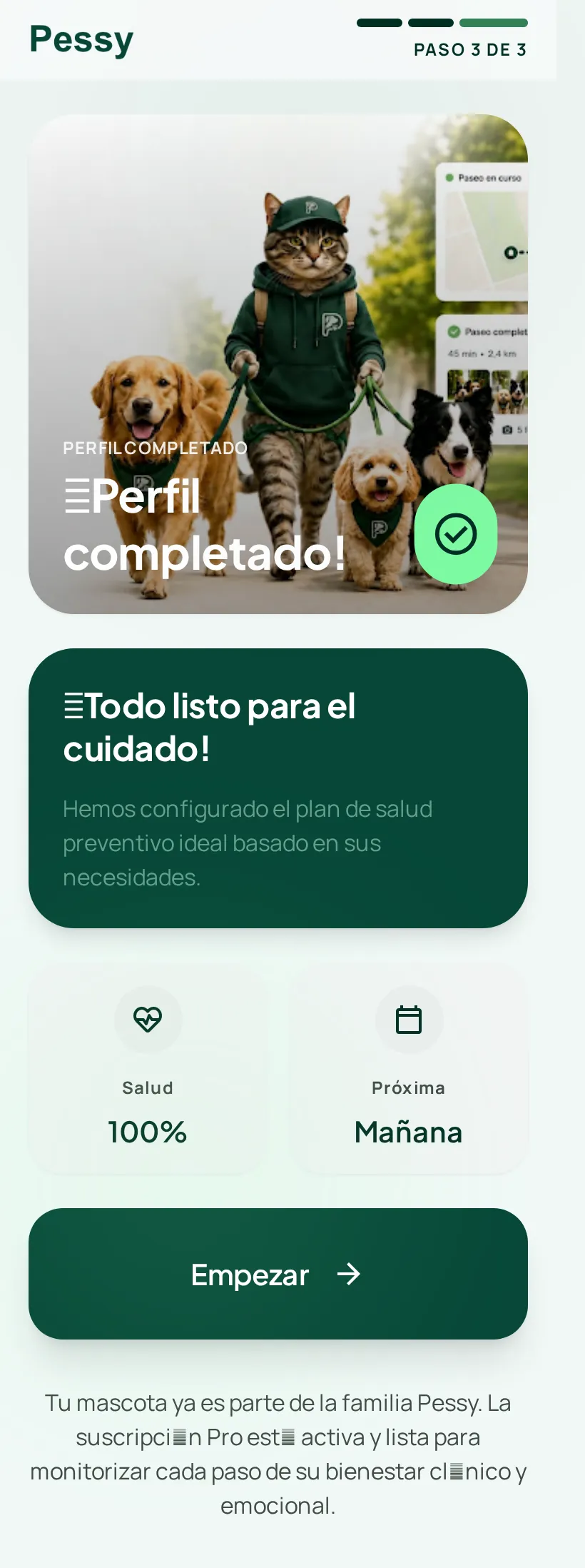 Perfil Pessy compartido con servicios pet