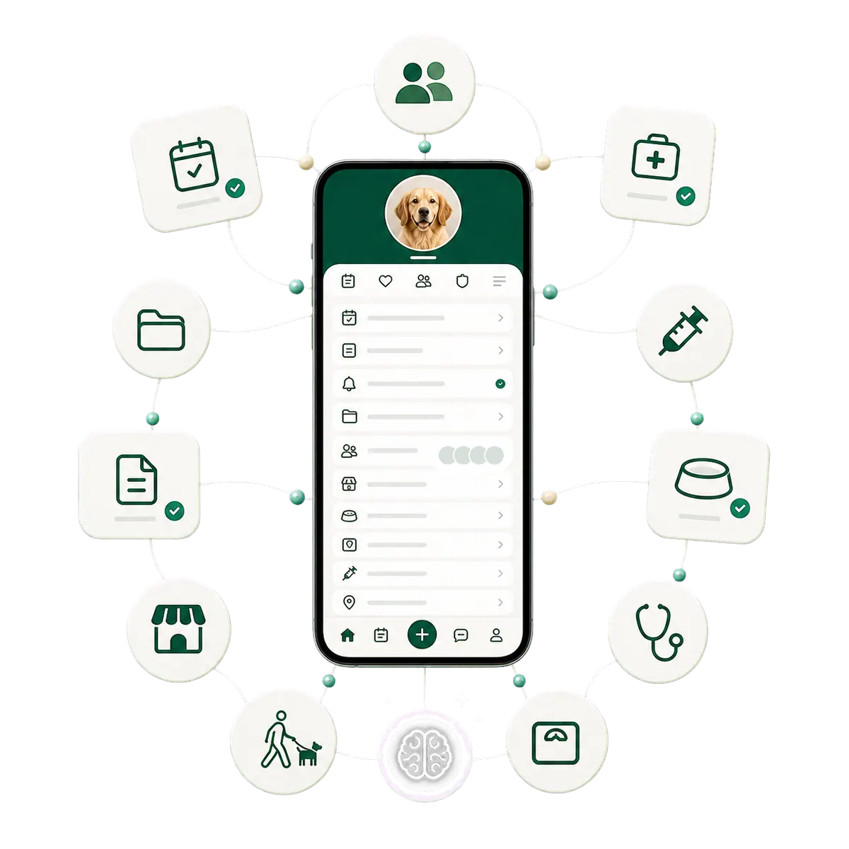 Pessy conectando rutinas, registros, recordatorios, cuidado compartido y servicios locales alrededor de una mascota