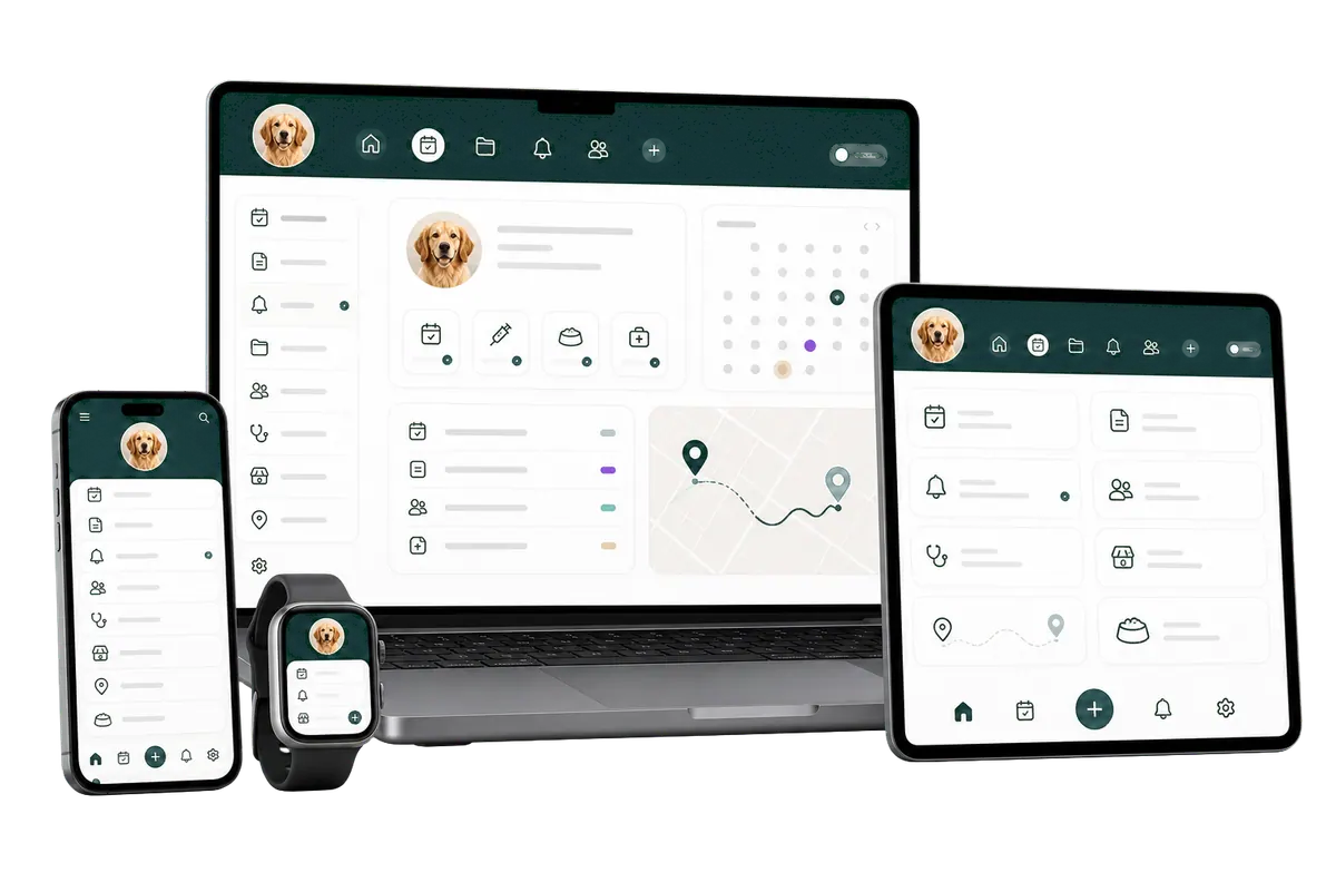Pessy disponible en celular, tablet, computadora y reloj sin perder informacion de cuidado